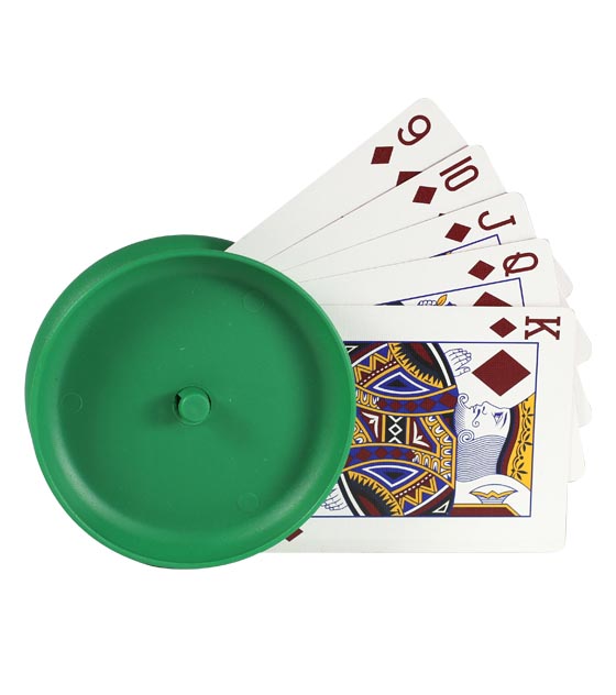 Round Playing Cards Holder, green